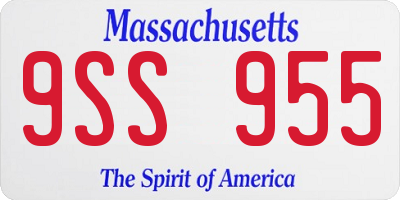 MA license plate 9SS955