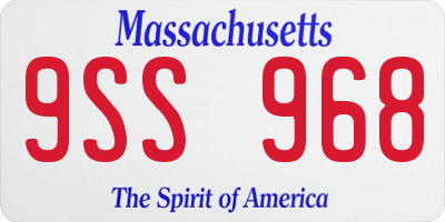 MA license plate 9SS968