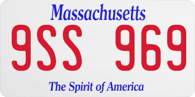 MA license plate 9SS969