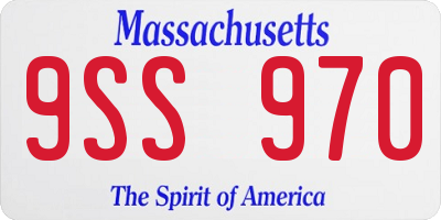 MA license plate 9SS970