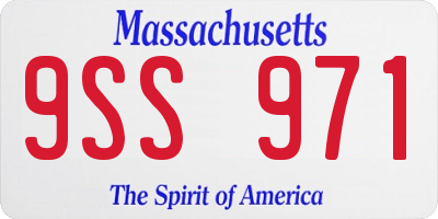 MA license plate 9SS971