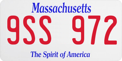 MA license plate 9SS972