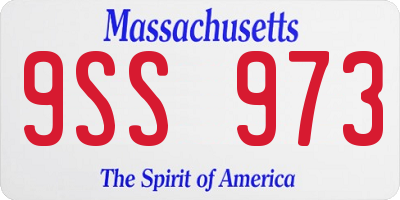 MA license plate 9SS973