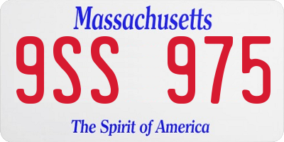MA license plate 9SS975