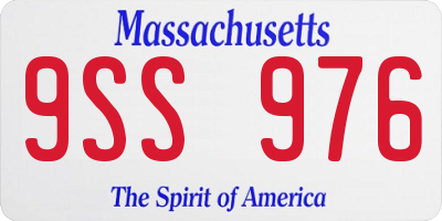 MA license plate 9SS976