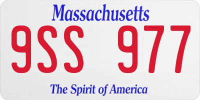 MA license plate 9SS977