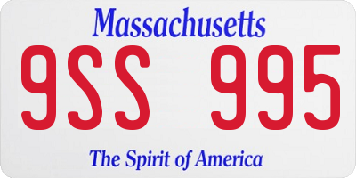 MA license plate 9SS995