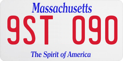 MA license plate 9ST090