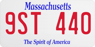 MA license plate 9ST440
