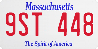 MA license plate 9ST448