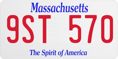 MA license plate 9ST570