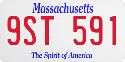 MA license plate 9ST591