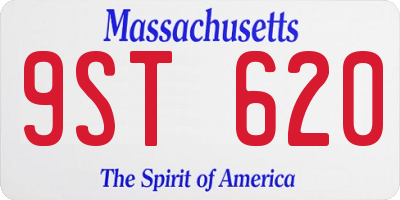 MA license plate 9ST620