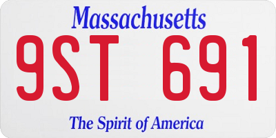 MA license plate 9ST691