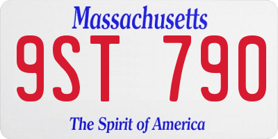 MA license plate 9ST790