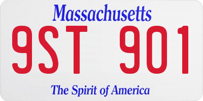 MA license plate 9ST901