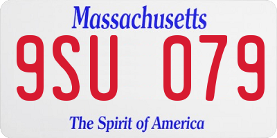 MA license plate 9SU079