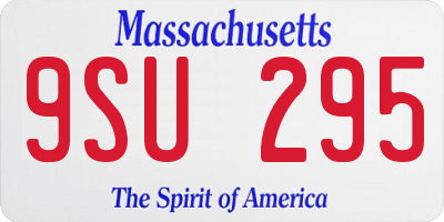 MA license plate 9SU295