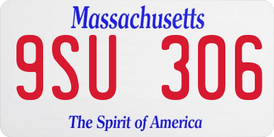 MA license plate 9SU306
