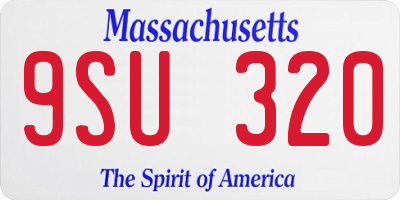 MA license plate 9SU320