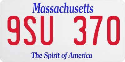 MA license plate 9SU370