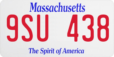 MA license plate 9SU438