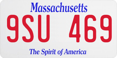 MA license plate 9SU469