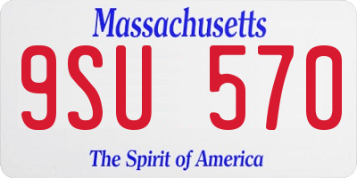 MA license plate 9SU570