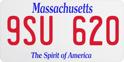 MA license plate 9SU620