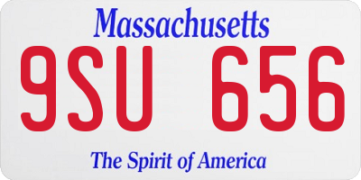 MA license plate 9SU656