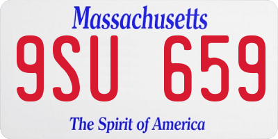 MA license plate 9SU659