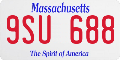 MA license plate 9SU688