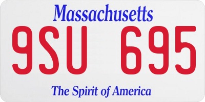 MA license plate 9SU695