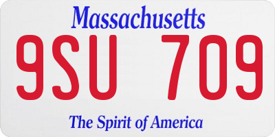 MA license plate 9SU709