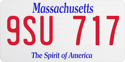 MA license plate 9SU717