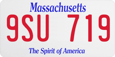 MA license plate 9SU719