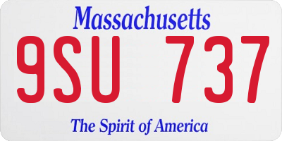 MA license plate 9SU737