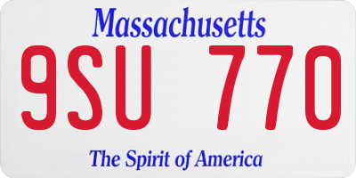 MA license plate 9SU770