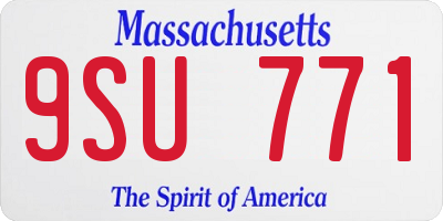 MA license plate 9SU771