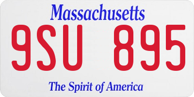 MA license plate 9SU895