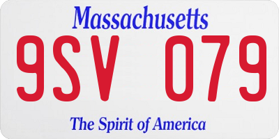 MA license plate 9SV079
