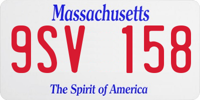 MA license plate 9SV158