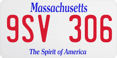 MA license plate 9SV306