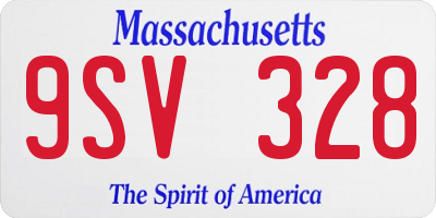 MA license plate 9SV328