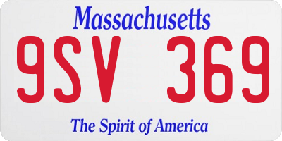 MA license plate 9SV369