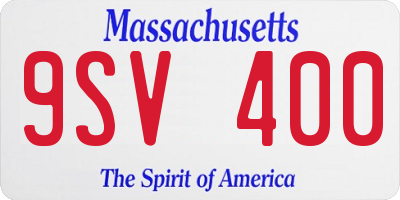 MA license plate 9SV400