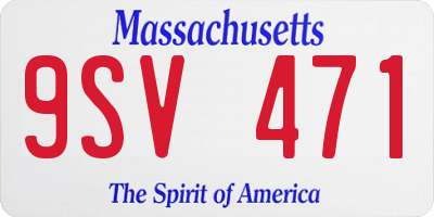 MA license plate 9SV471