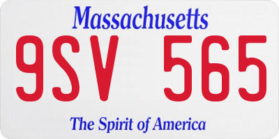 MA license plate 9SV565