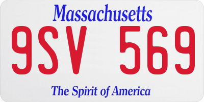 MA license plate 9SV569