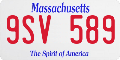 MA license plate 9SV589